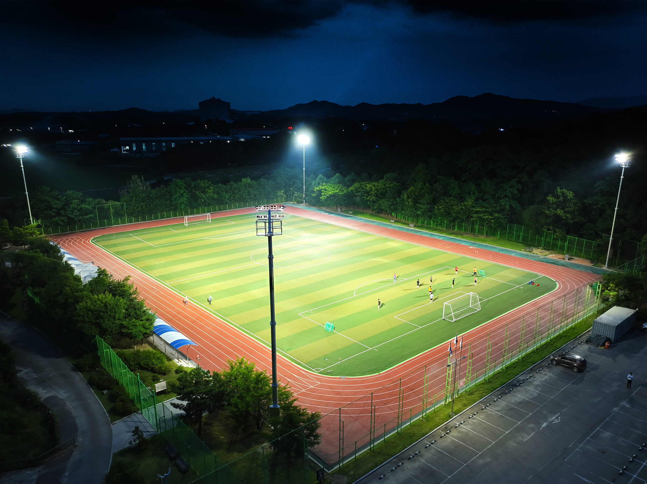 노성산 체육시설 축구장조명 시공사례 스포츠조...