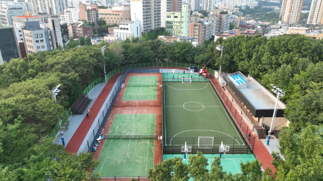 송파오금공원 테니스장 시공사례 스포츠조명 ...